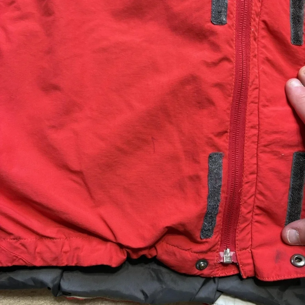 The North Face Jacket Mens Large‎ Red Gray Hooded Ski Snow Waterproof A7ML